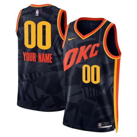Dres Oklahoma City Thunder Prilagođeni Nike 2023-24 City Edition Navy Swingman